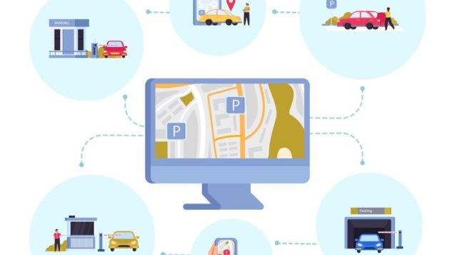 parking-flat-concept-map-computer-screen-different-types-parking-city-vector-illustration_1284-75567